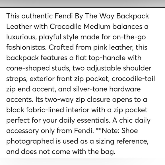 Fendi By the Way Leather Croc Medium Backpack - Picture 4 of 13
